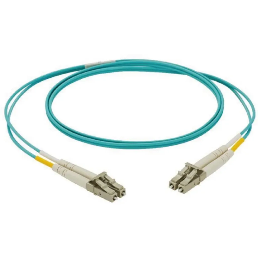 Panduit NetKey - Patch cable - LC multi-mode (M) to LC multi-mode (M) - 2 m - fiber optic - 50 / 125 micron - OM4 - riser - aqua