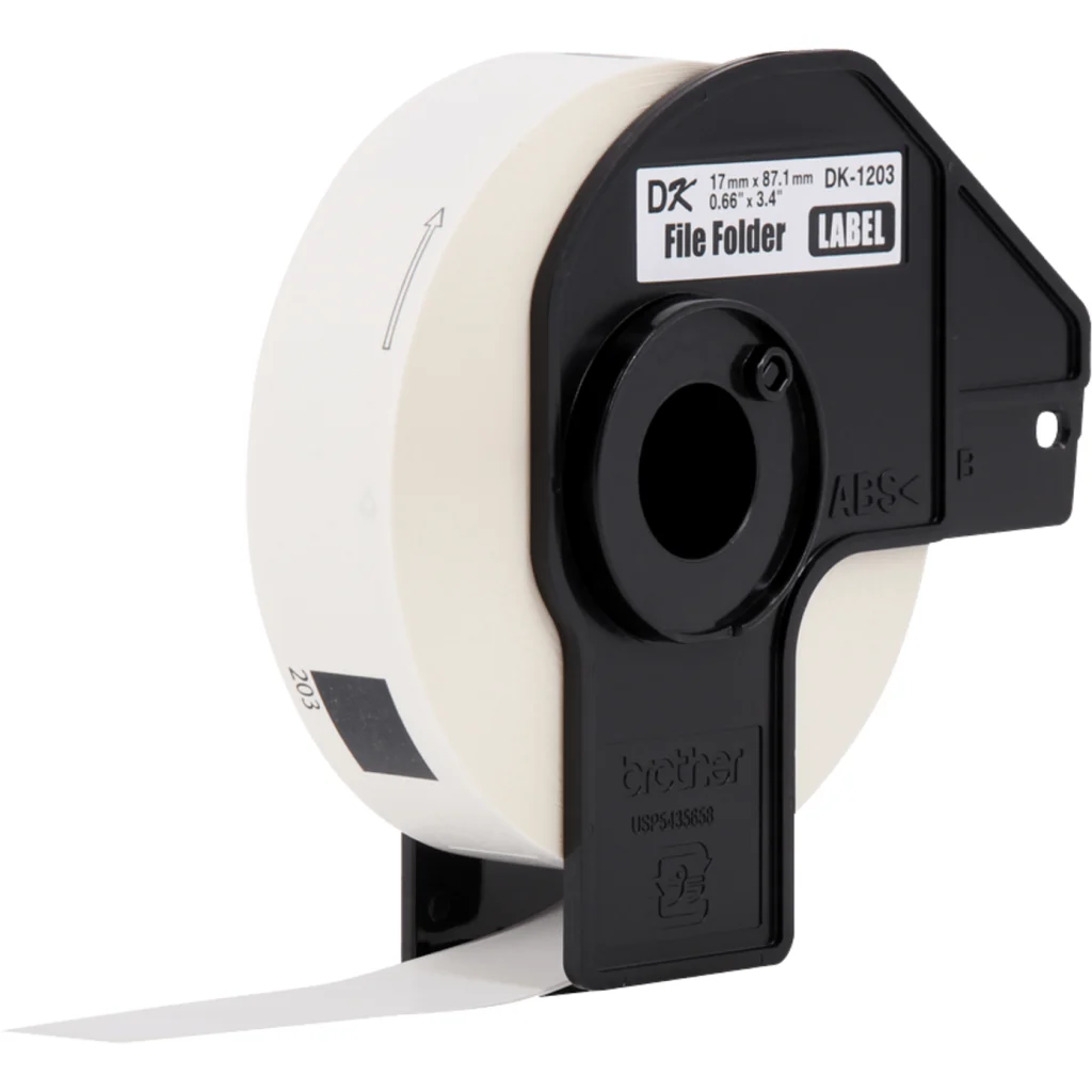 Imagen 1 de BROTHER 17x87mm 300-Etiquetas Adhesivas Papel Blanco para serie-QL