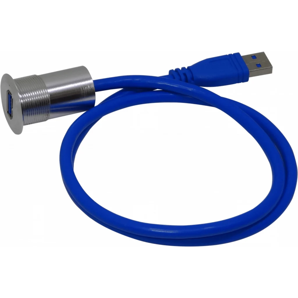 Panel-Diametro-M22mm Cabeza-28mm USB-AH USB3.0 Cable 60cm A-M Alt-34mm