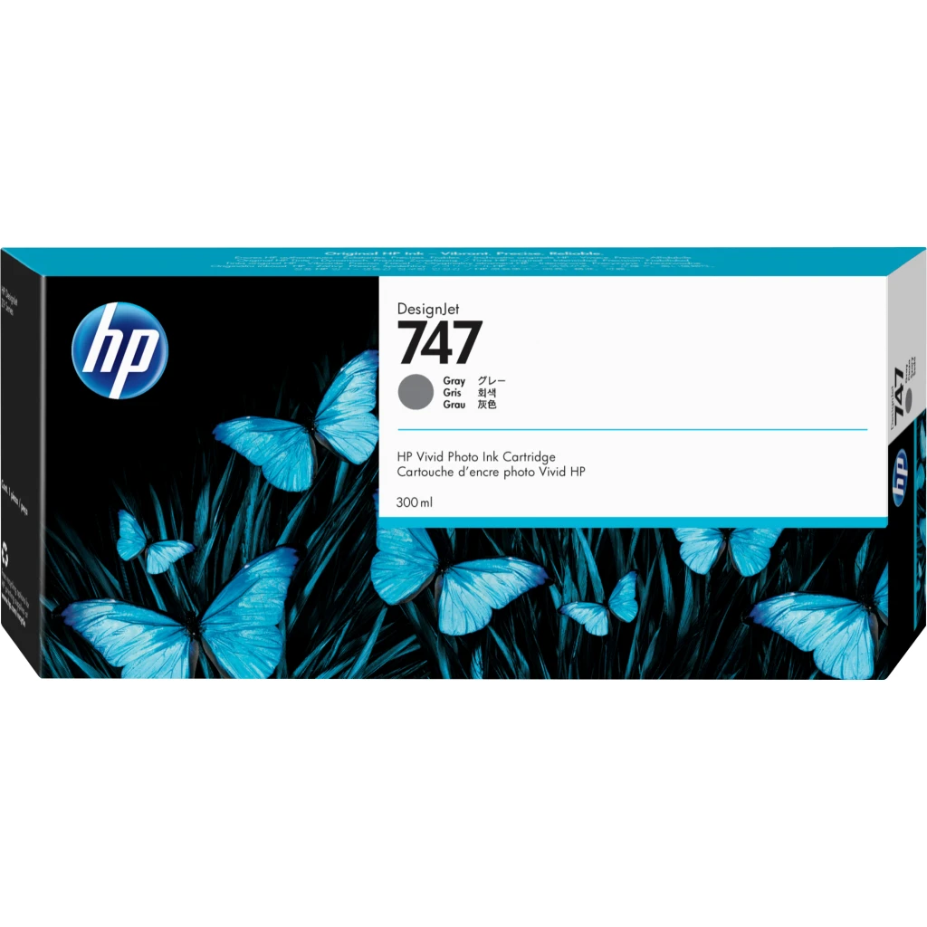 Imagen 0 de Cartucho de Tinta HP 747 Color Gris Inyección de Tinta 300ML p/HP DesignJet Z9