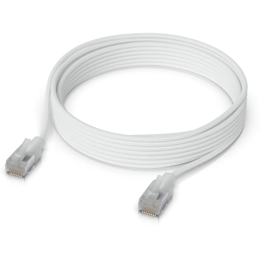 UI 5mt Cable Etherlighting Blanco Cat6a UACC-CABLE-PATCH-EL-C6A-5M-W