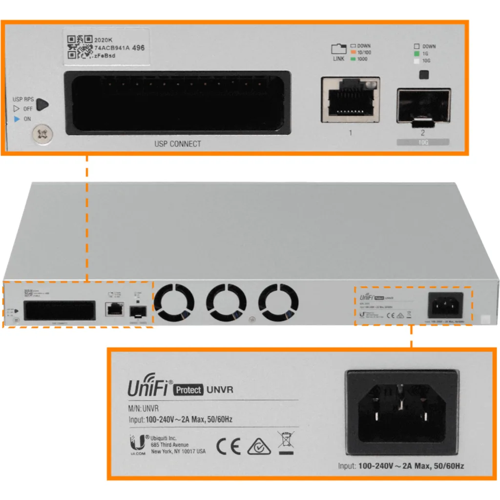 Imagen 2 de Ubiquiti Network Video Recorder with (4) 2.5/3.5" HDD bays