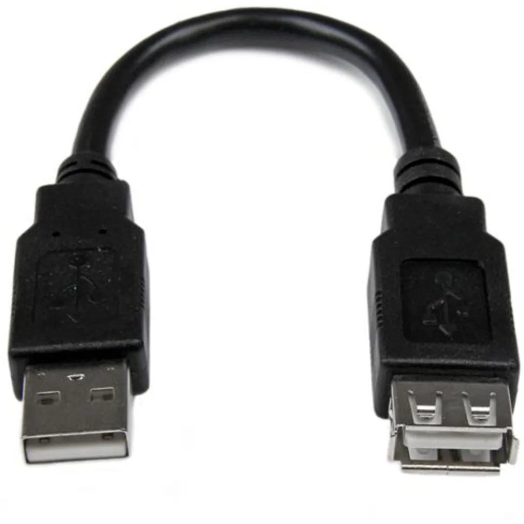 Cable Extensión USB 2.0 Tipo-A M/H 0,15m Color Negro  - Startech