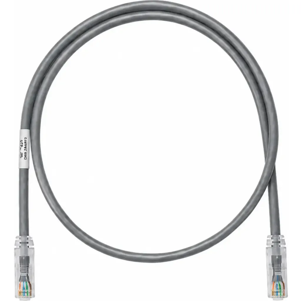 Panduit NetKey - Patch cable - RJ-45 (M) to RJ-45 (M) - 2.13 m - UTP - CAT 6 - IEEE 802.3af/IEEE 802.3at/IEEE 802.3bt - booted, snagless, stranded - gray