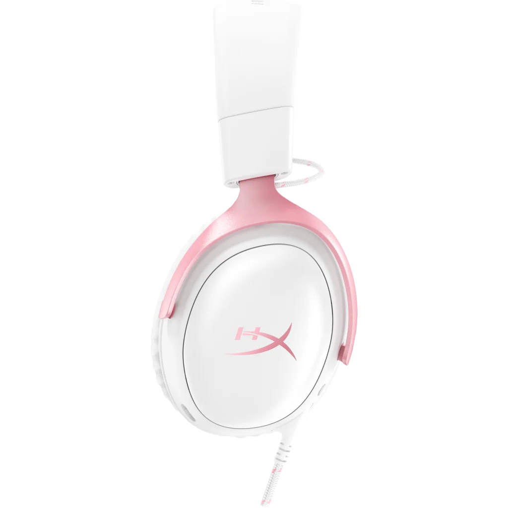 Imagen 9 de Audífonos Gamer Alámbricos HyperX Cloud III USB C/A 3.5mm DTS Blanco/Rosa