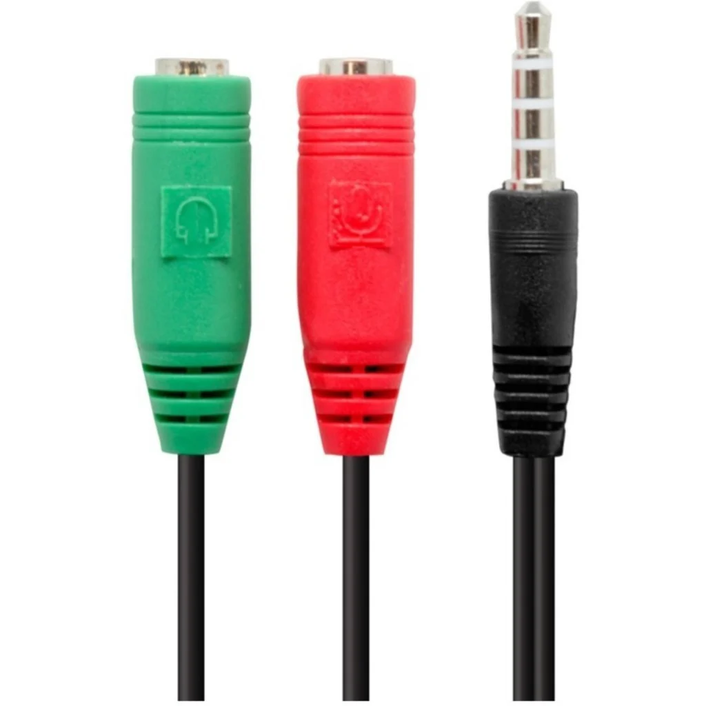 Imagen 1 de Splitter Estéreo 3.5 mm Macho a 2 hembras  Audifono y Micrófono