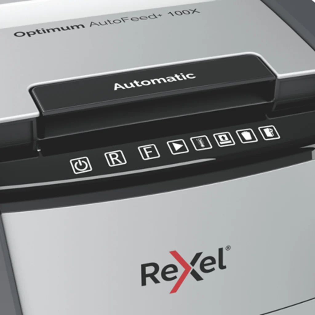 Imagen 4 de Trituradora de Papel Rexel Optimum AutoFeed hasta 100Hojas Ciclo 30 Minutos