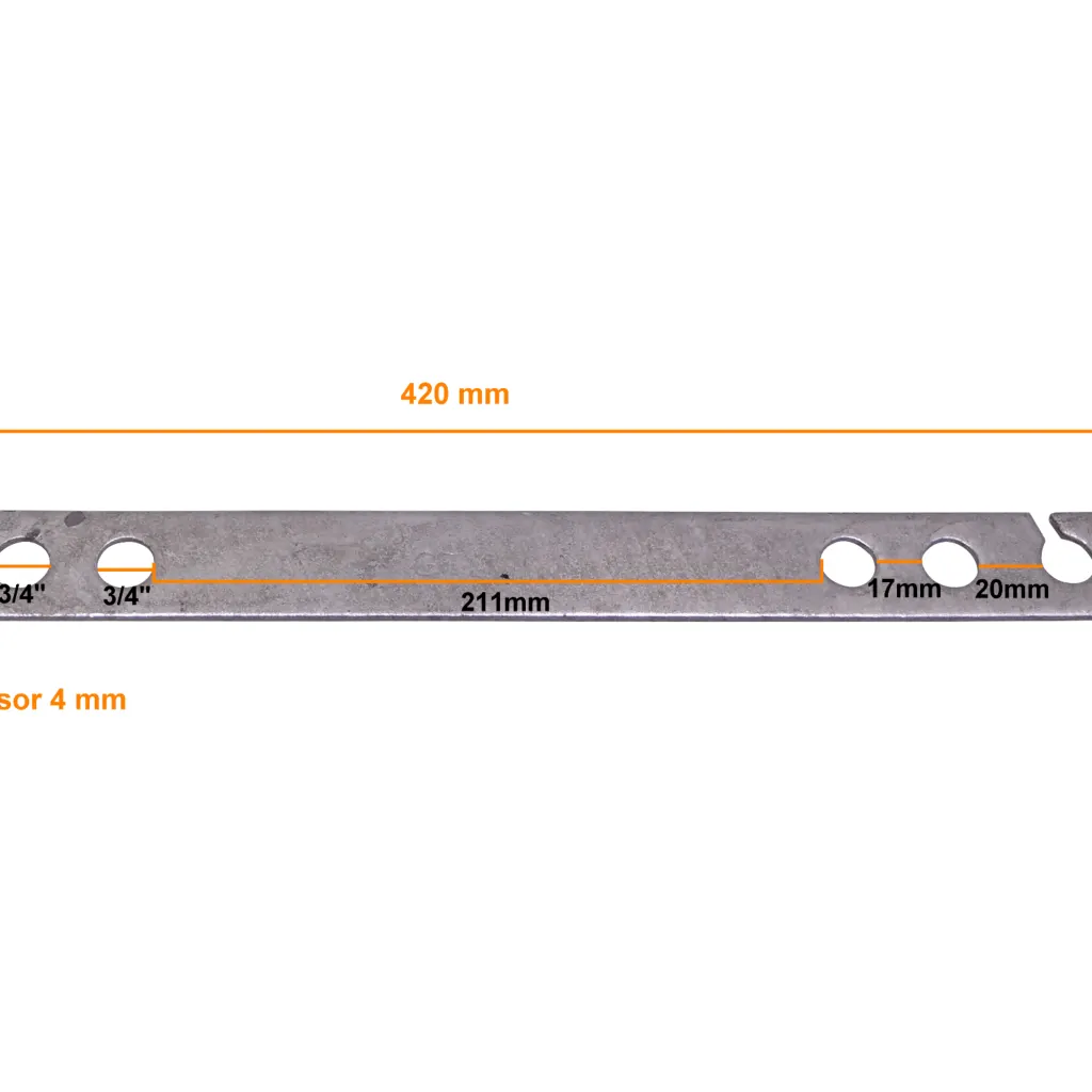Cruceta Pletina Planchuelo Acometida 420x40x4mm para Poste