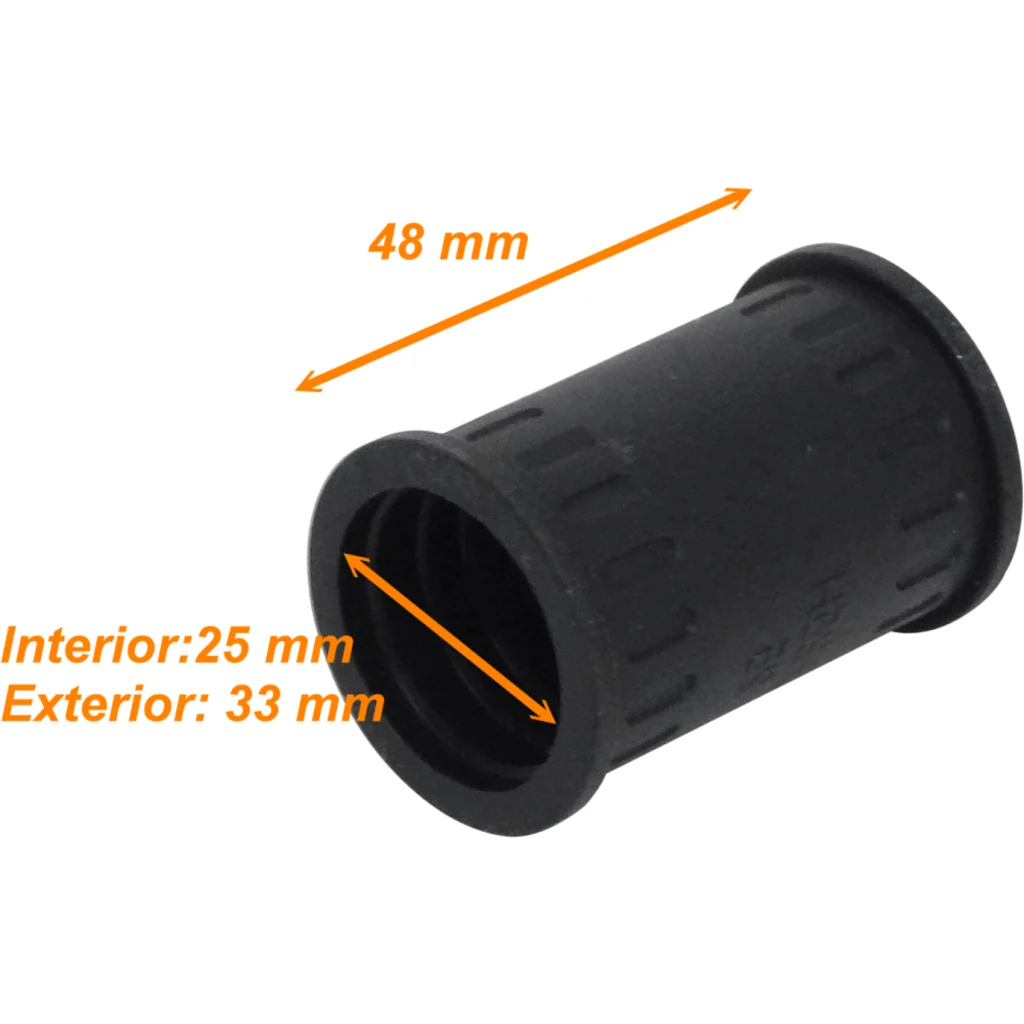 Imagen 1 de 25mm Union Copla para Conduit Flexible Plastico Negro Corrugado
