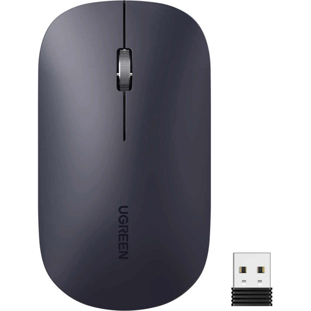 Mouse Inalámbrico Ugreen MU001 Óptico 4000dpi Bluetooth Ultra delgado Gris Oscur