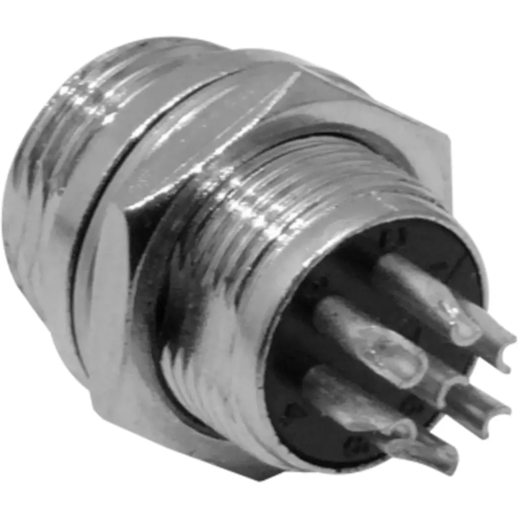 7-pin Macho Chasis Conector GX12 Soldable Aviacion