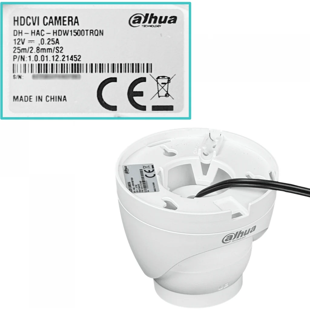 Imagen 1 de DAHUA 2,8mm Camara HDCVI Domo Analoga IP50 5MP 16:9 IR25m HDW1500TRQN
