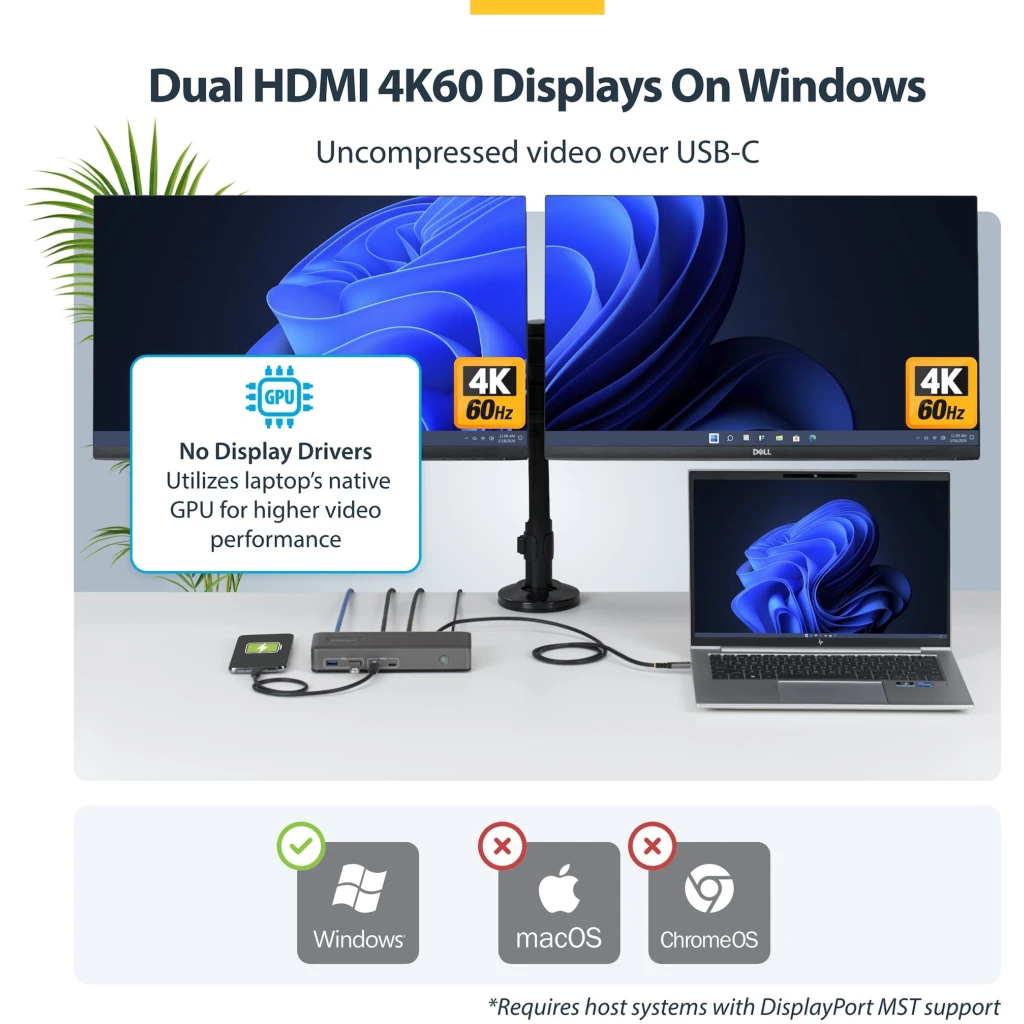 Imagen 10 de Docking Station USB-C 2x HDMI PD 100W