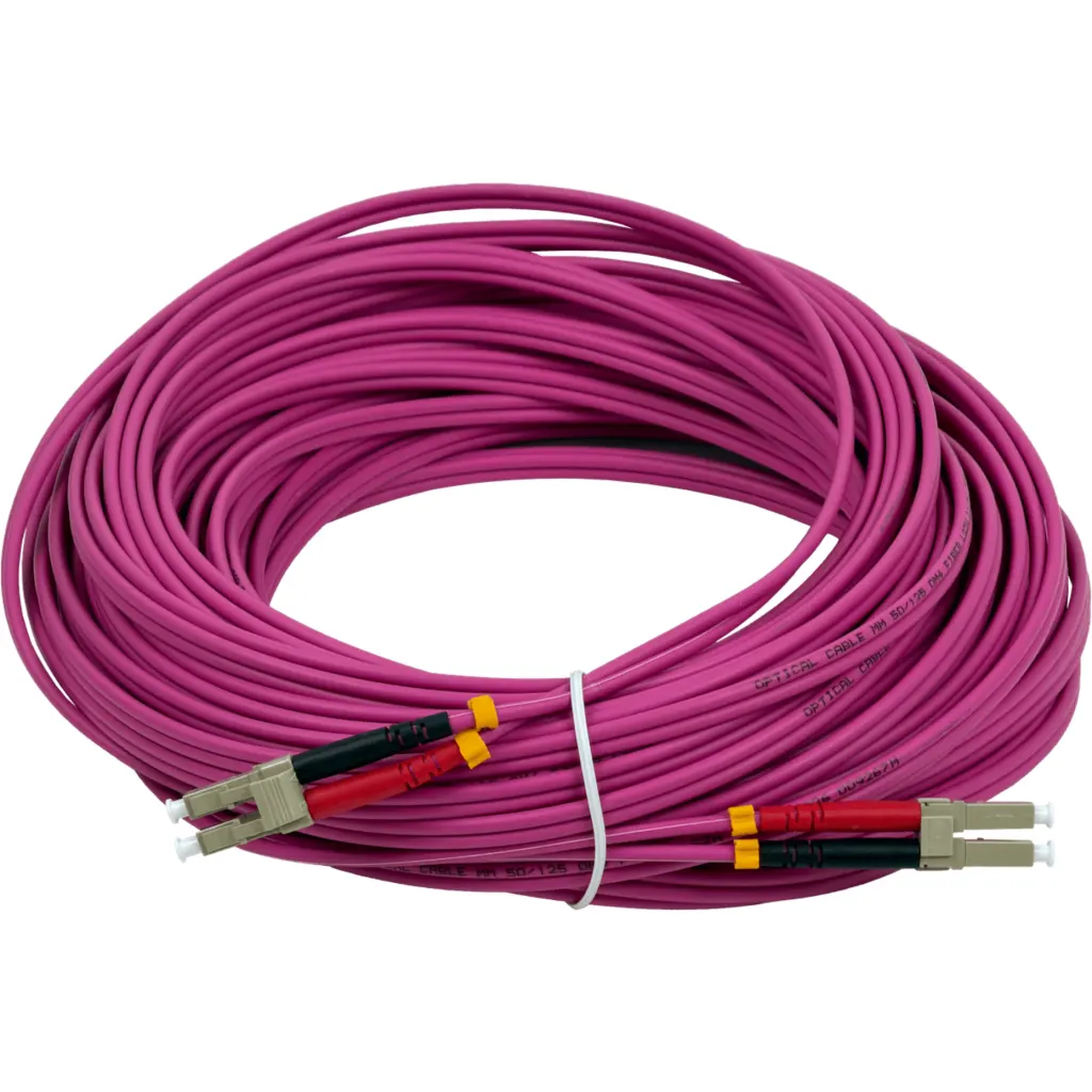 LSZH 25mt LC-LC OM4 MultiModo MM Duplex Jumper Fibra 50/125um 3mm