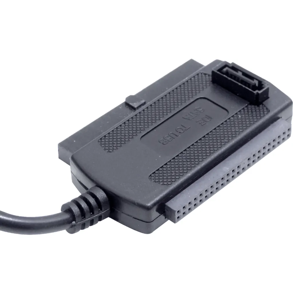 Adaptador Convertidor SATA/IDE 2,5"/3,5" USB2.0 Tipo-A Macho inc-Fuente-Poder