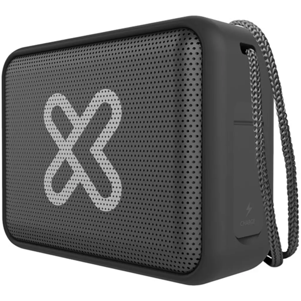 Parlante Inalámbrico KlipX KBS-025GR Nitro, Bluetooth IPX7 TWS 20hrs c/Mic Gris