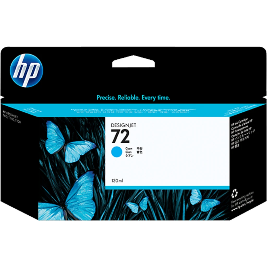 Imagen 1 de Cartridge HP 72 Cyan Comp DesignJet T610 T620 T770 T1100 T1200 T120 130ml