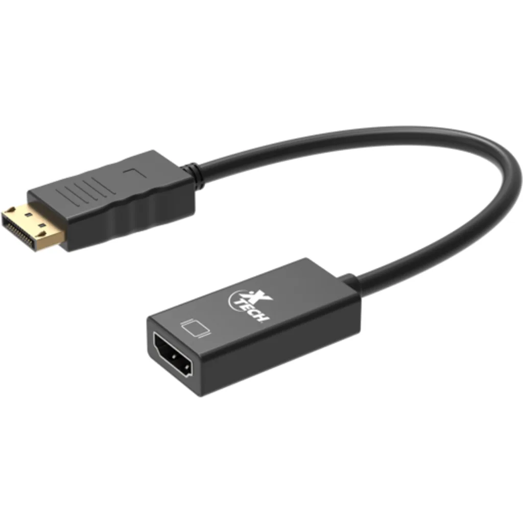 Adaptador de Video DisplayPort a HDMI M/H 2K/4K 32 AWG Negro - XTech XTC-378