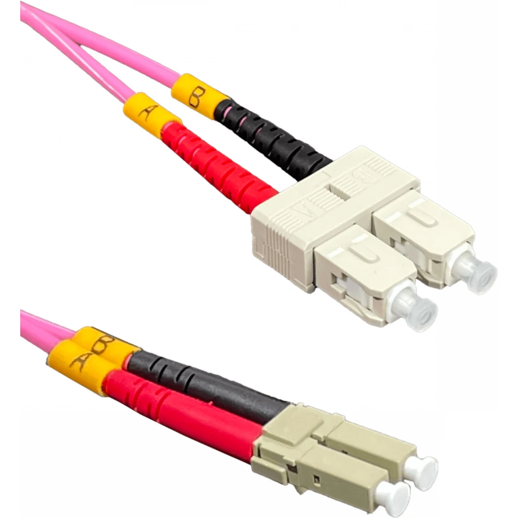 Imagen 2 de LSZH 50mt LC-SC OM4 MultiModo MM Duplex Jumper Fibra 50/125um 3mm