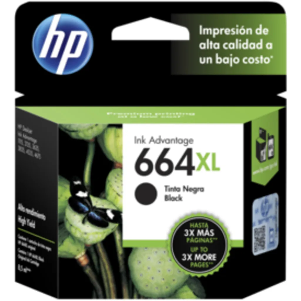 Imagen 4 de Cartridge HP 664XL Negro para Impr Deskjet IA 1115/2135/3635, 480 Pági. 8.5ml 