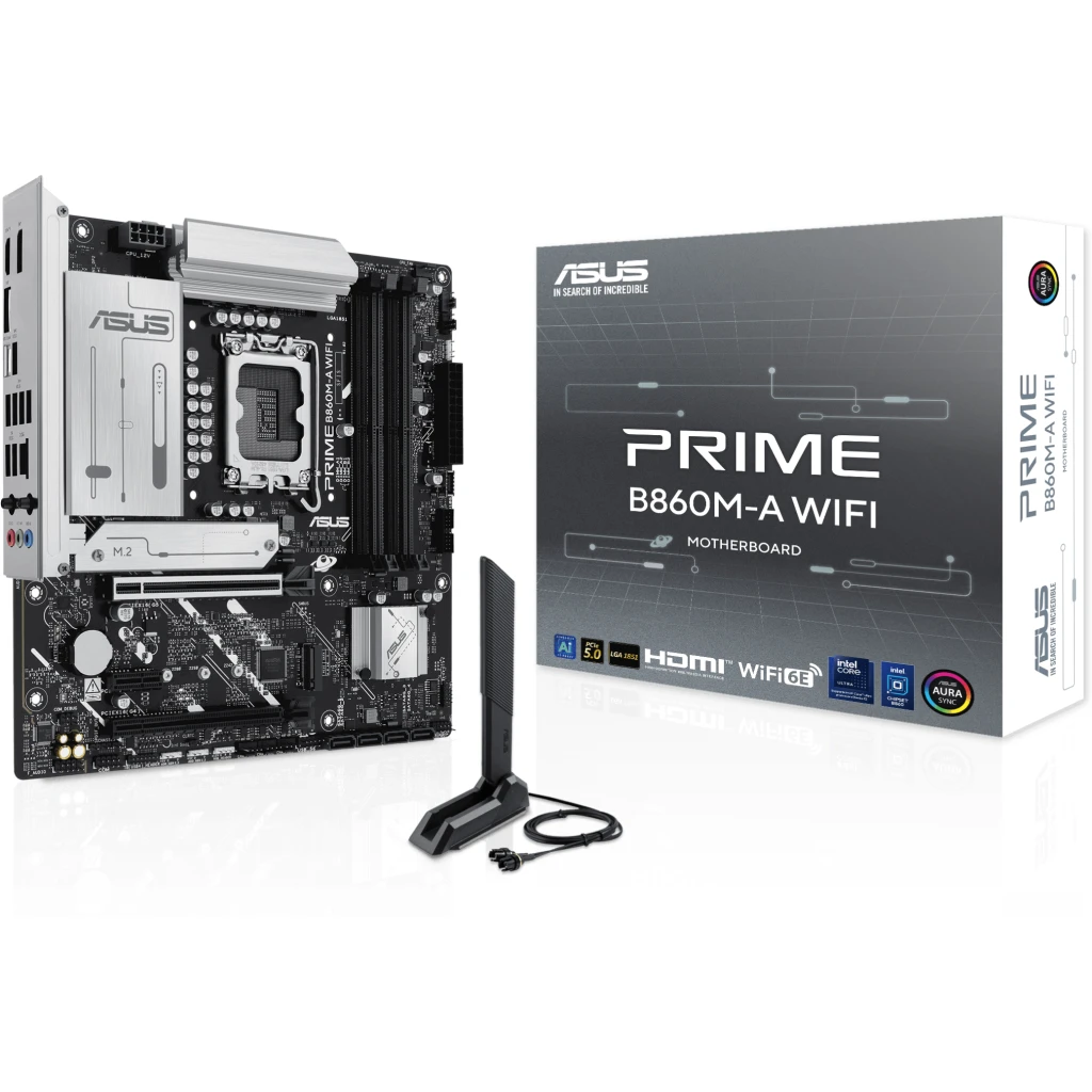 Imagen 1 de Tarjeta Madre Asus PRIME B860M-A WIFI Scoket LGA1851 4*DIMM WIFI 6E 2.5GbE mATX
