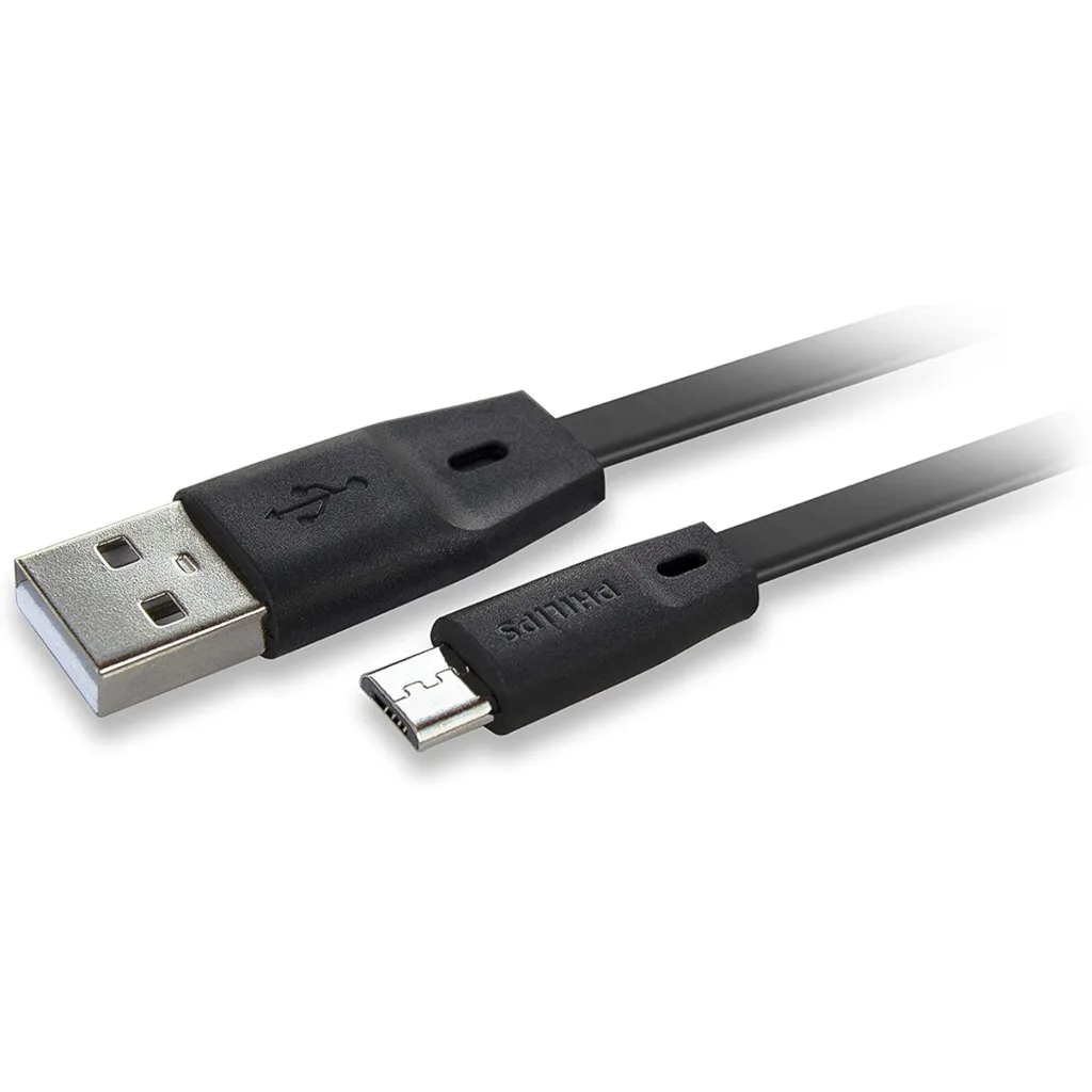 DLC2519CB CABLE MICRO USB 1.2 MTS GOMA PLANO NEGRO