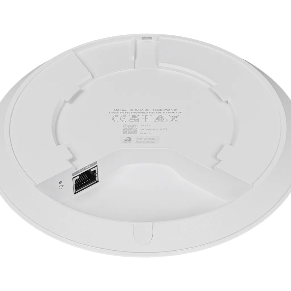 Access Point Ubiquiti U6+ Wifi6 (MIMO 2x2) LAN RJ-45 PoE. No incluye inyector