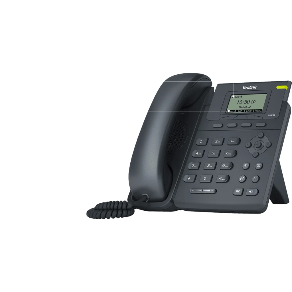 Teléfono IP Yealink SIP-T19P E2 PoE 2 Puertos Ethernet IPv6 Pantalla LCD  (Reacondicionado)