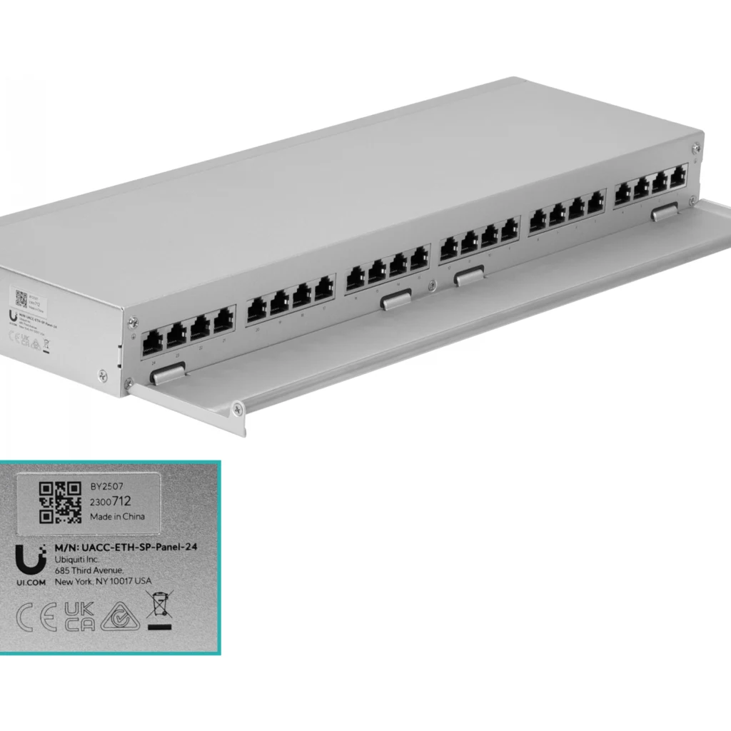 Imagen 3 de UBIQUITI 24-RJ45 Panel Protector Sobretension 20kA 10Gbps PoE++