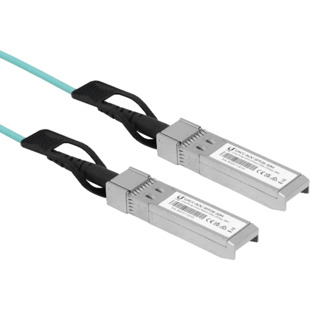 Imagen 1 de UBIQUITI 30m SFP28-25Gbps Cable 3mm Fibra-MM Direct UACC-AOC-SFP28-30M