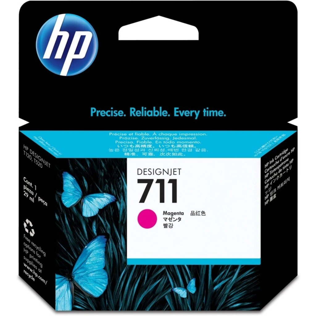 Cartridge HP 711 Magenta Tinta para Impresoras DesignJet T120 T130 T520, 29ml
