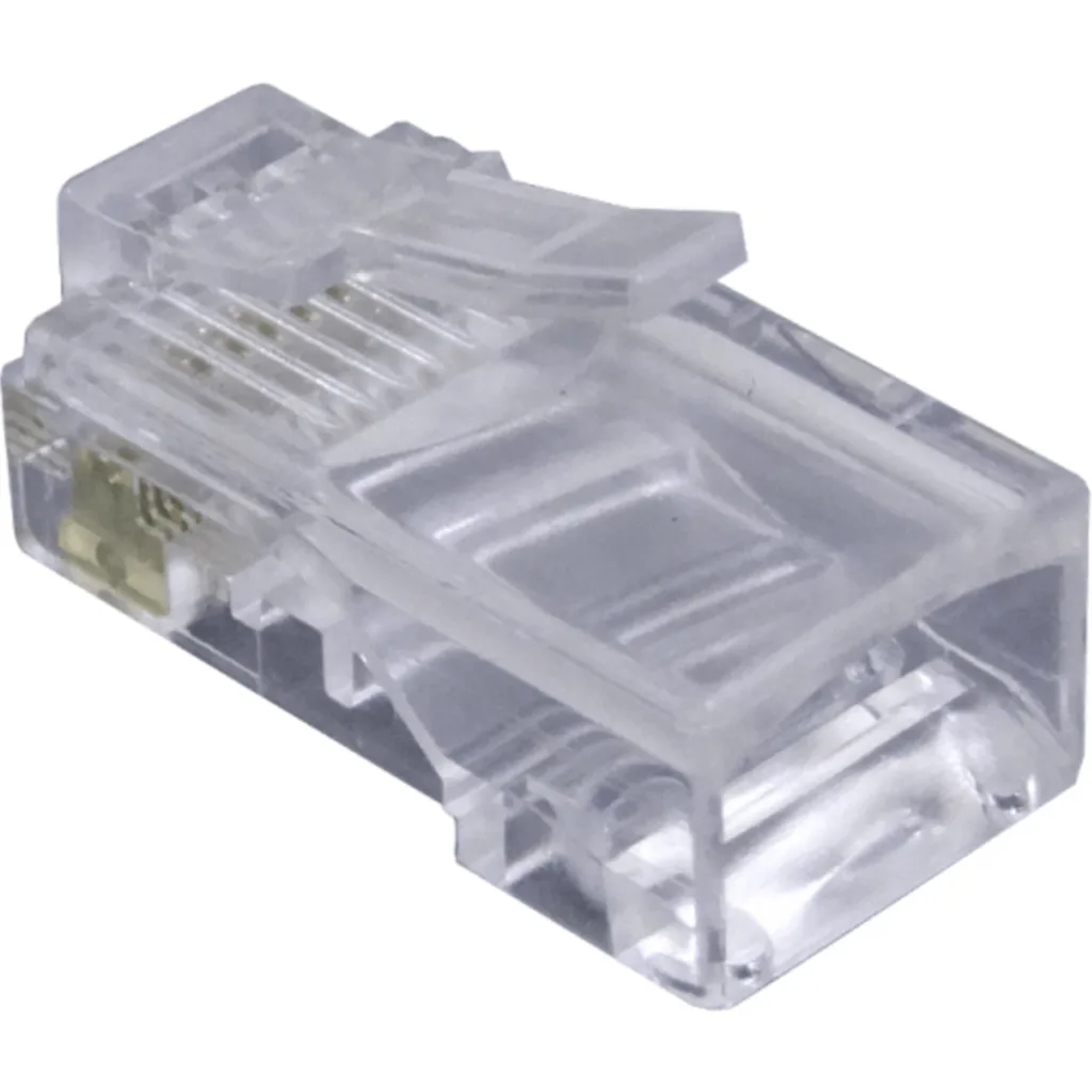 Imagen 1 de Conector RJ-45 CAT5e Unifilar Bolsa 100 Conectores Crimpeables