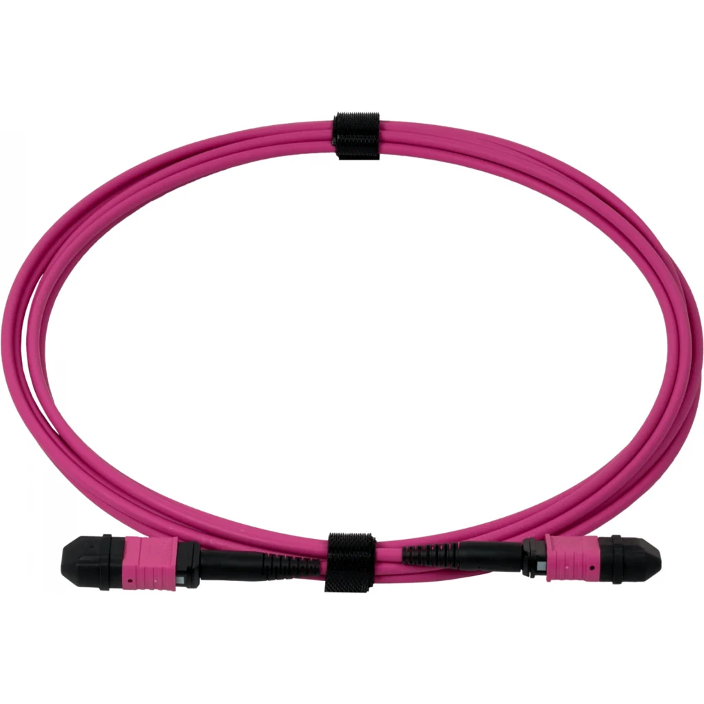 Imagen 1 de UI 3mt MPO-MPO 12-Fibras Type-B OM4 Multimodo MM Jumper Fibra LSZH