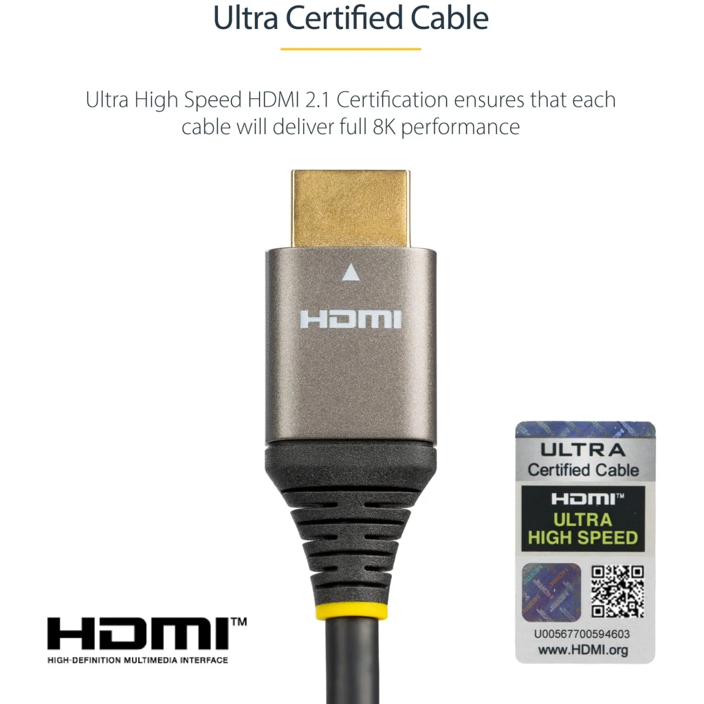 Imagen 4 de 16ft 5m Certified HDMI 2.1 Cable - 8K/4K