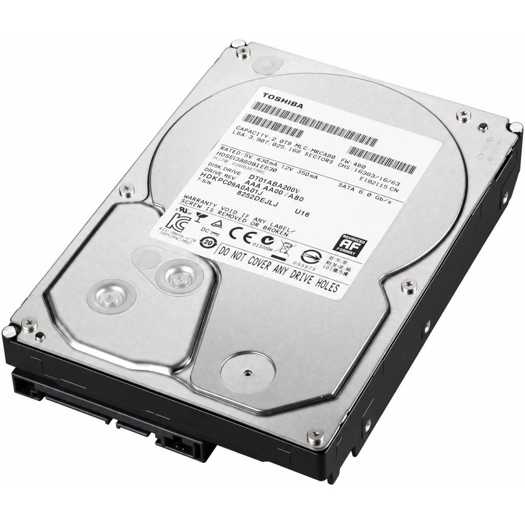 Imagen 2 de Disco Duro Toshiba DT01ABA200V 2TB 3.5" SATA 3 5700RPM6GBp/s 32MB Pull Condition