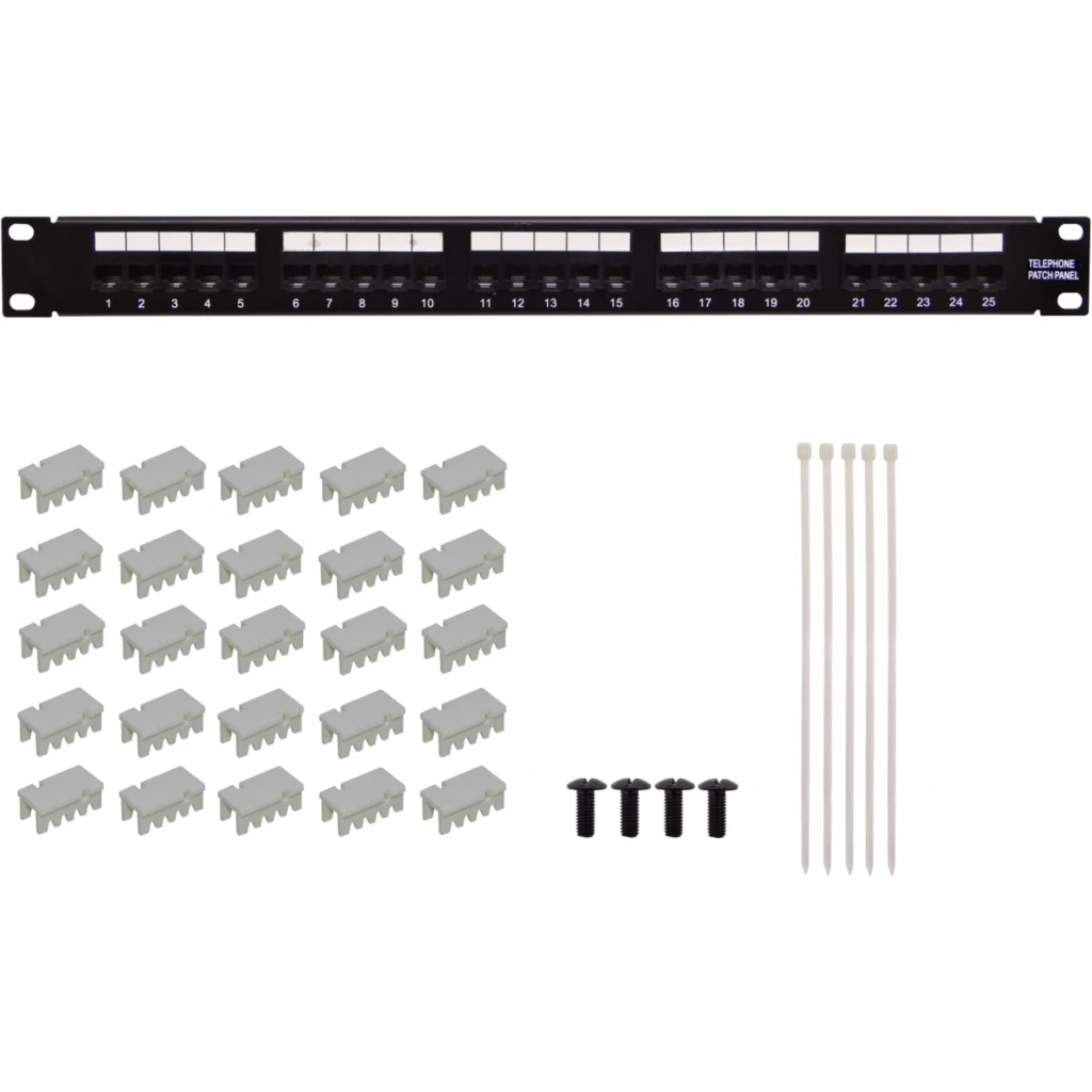 Imagen 3 de CAT3 25-RJ11 6P4C Patch Panel 1U Telefonia
