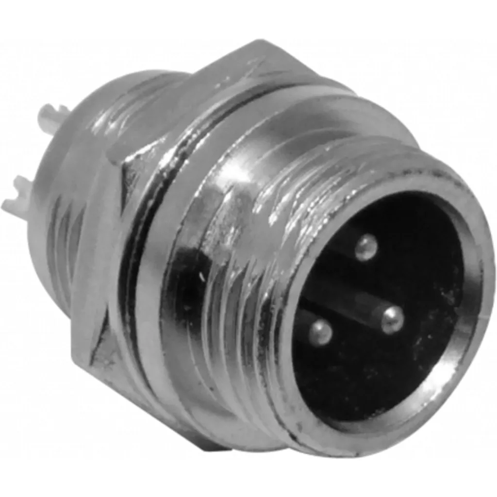 Imagen 1 de 3-pin Macho Chasis Conector GX12 Soldable Aviacion