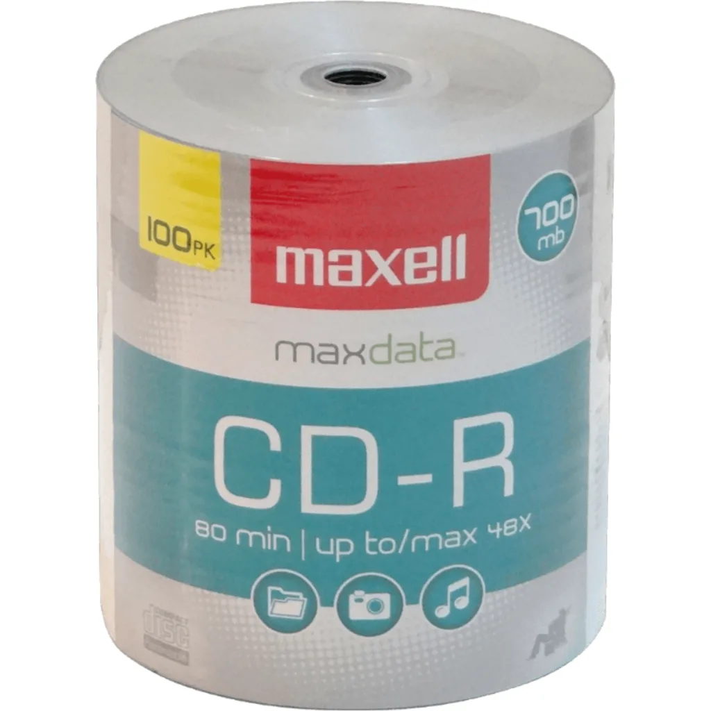 Imagen 1 de MAXELL Torta CD-R 100-unids 700mb 1x-48x 80min