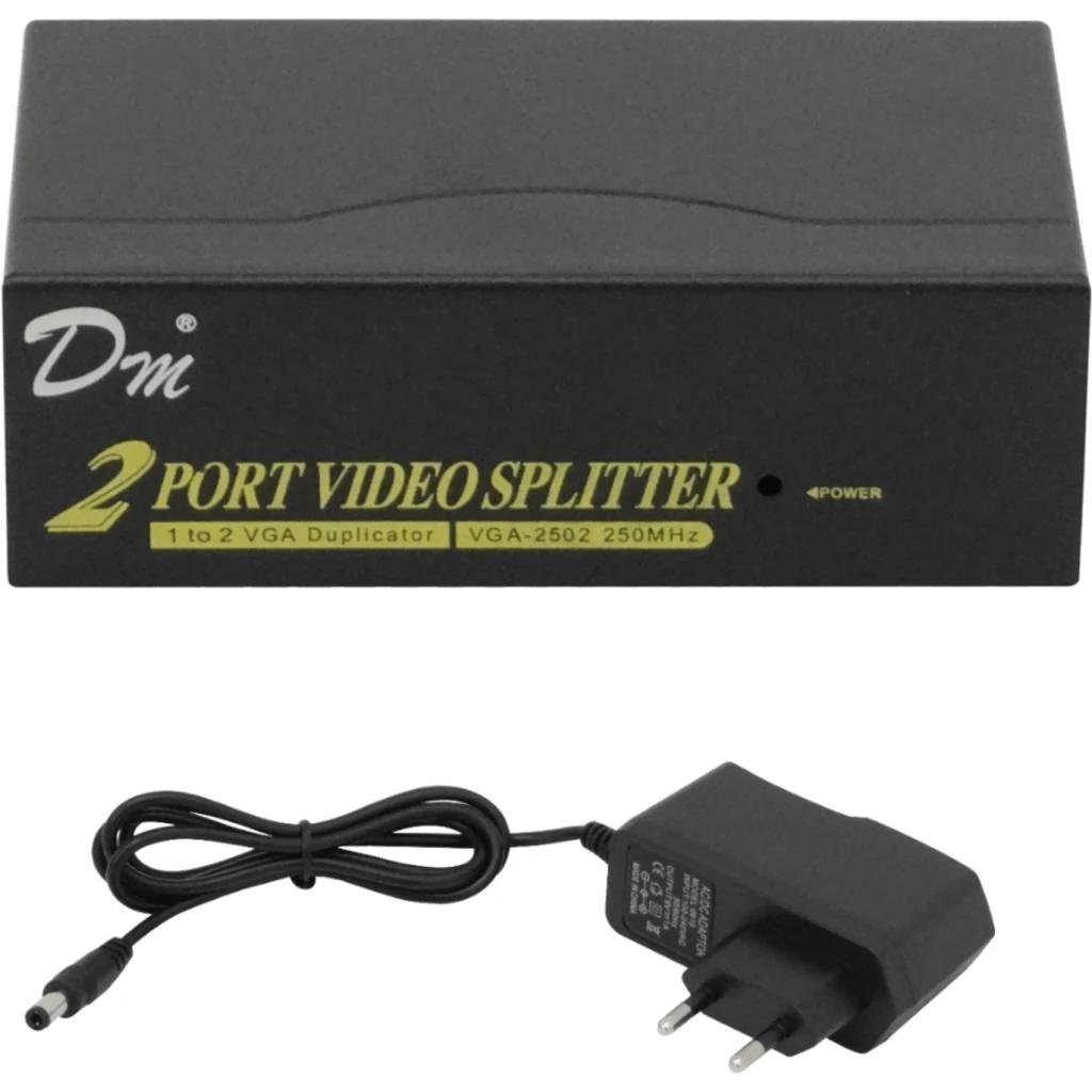 Imagen 3 de VGA-2502 Video Splitter 2-VGA-H 1-VGA-M 250MHz inc-9V/1A