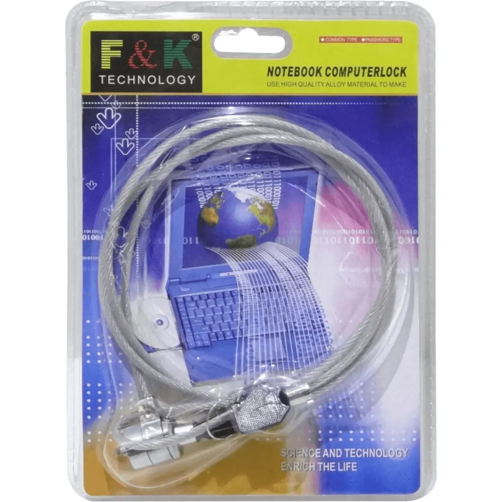 Imagen 1 de Cable de Seguridad RZL525-12, para Notebook 1.1mts Candado c/2 llaves