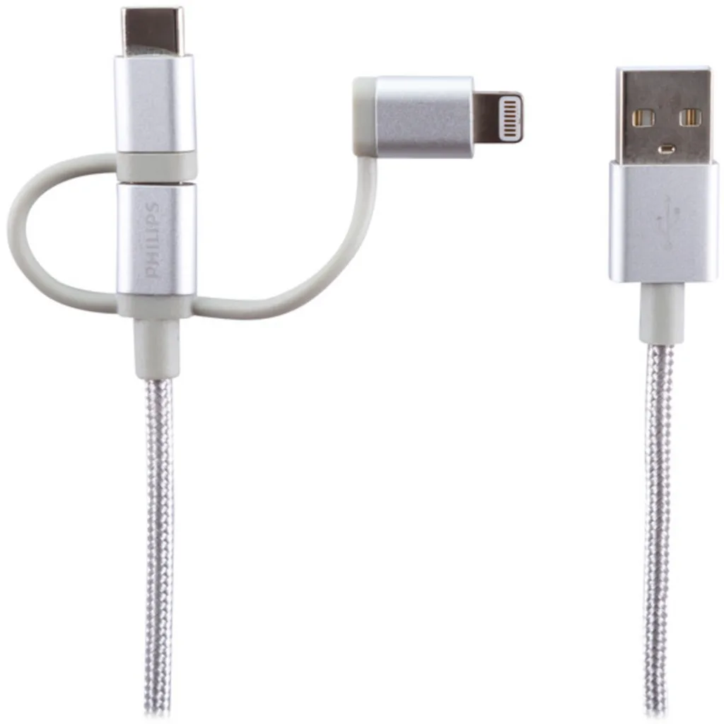 DLC2608SR/97 CABLE 3 EN 1 IPH/AND/USBC SILVER