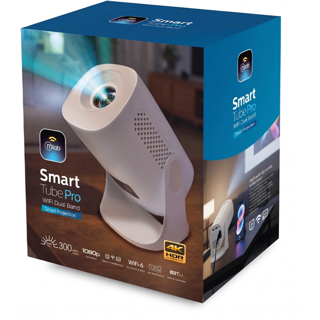 Imagen 8 de MLAB PROYECTOR SMART TUBE PRO WIFI DUAL-BAND 1080P 300ANSI LUMEN