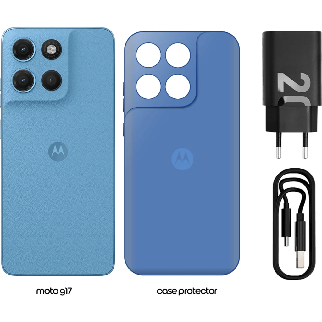 Imagen 6 de Motorola Moto G17 - Smartphone - Android - Alaskan Blue - Touch - PBBJ0060CL