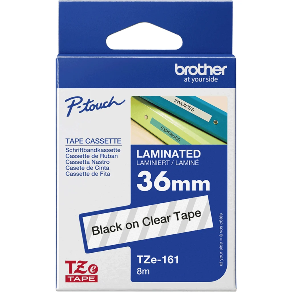 Imagen 3 de Cinta Rotuladora Brother TZE161, Negro sobre Blanco 36mm 8mts 