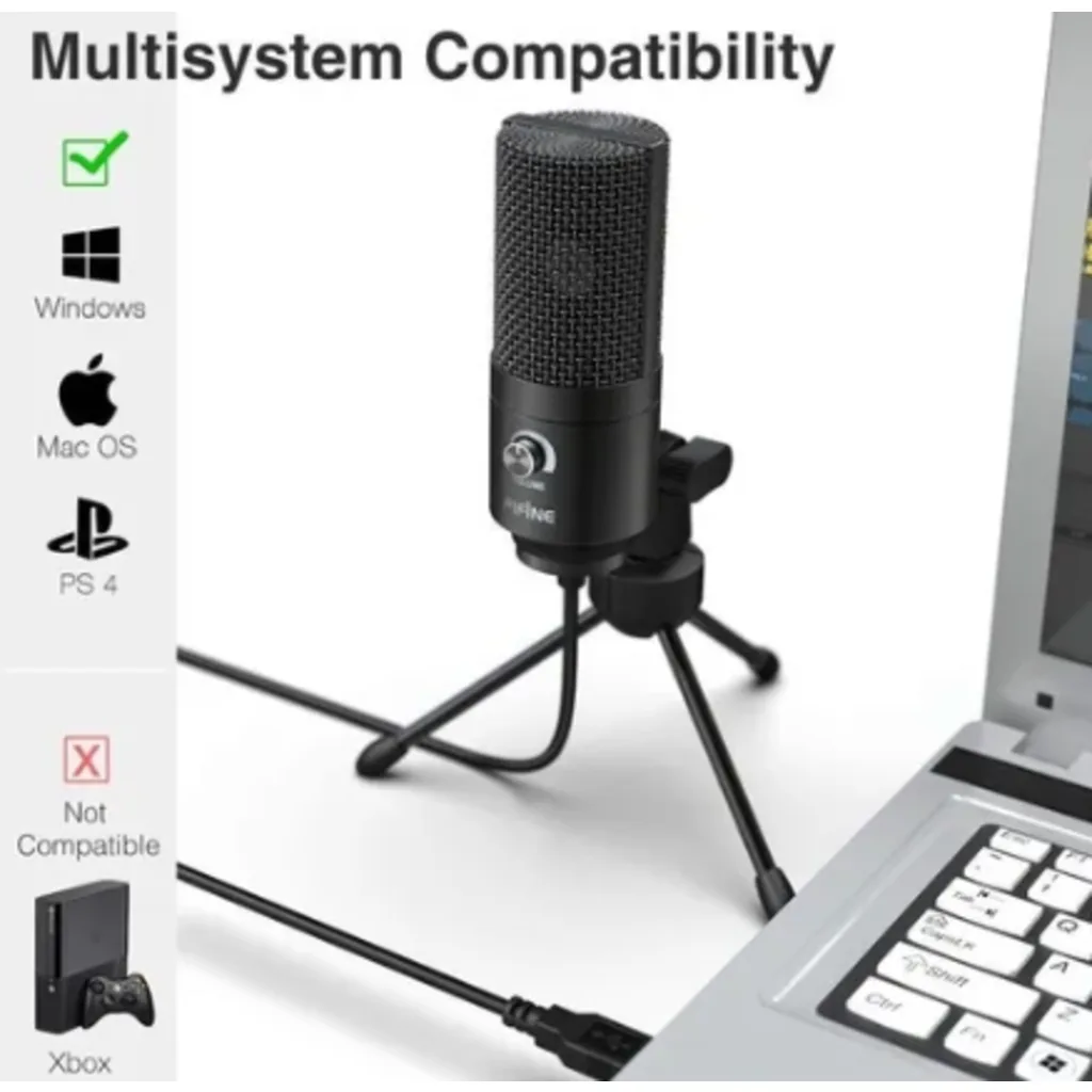 Imagen 1 de Micrófono para Streaming Fifine K669B, para PC/Mac/PS4, Condensador, Color negro