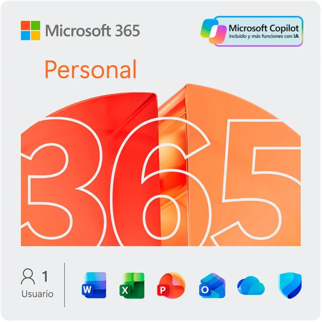 Licencia Microsoft 365 Personal 1 usuario Licencia por 1 año ESD