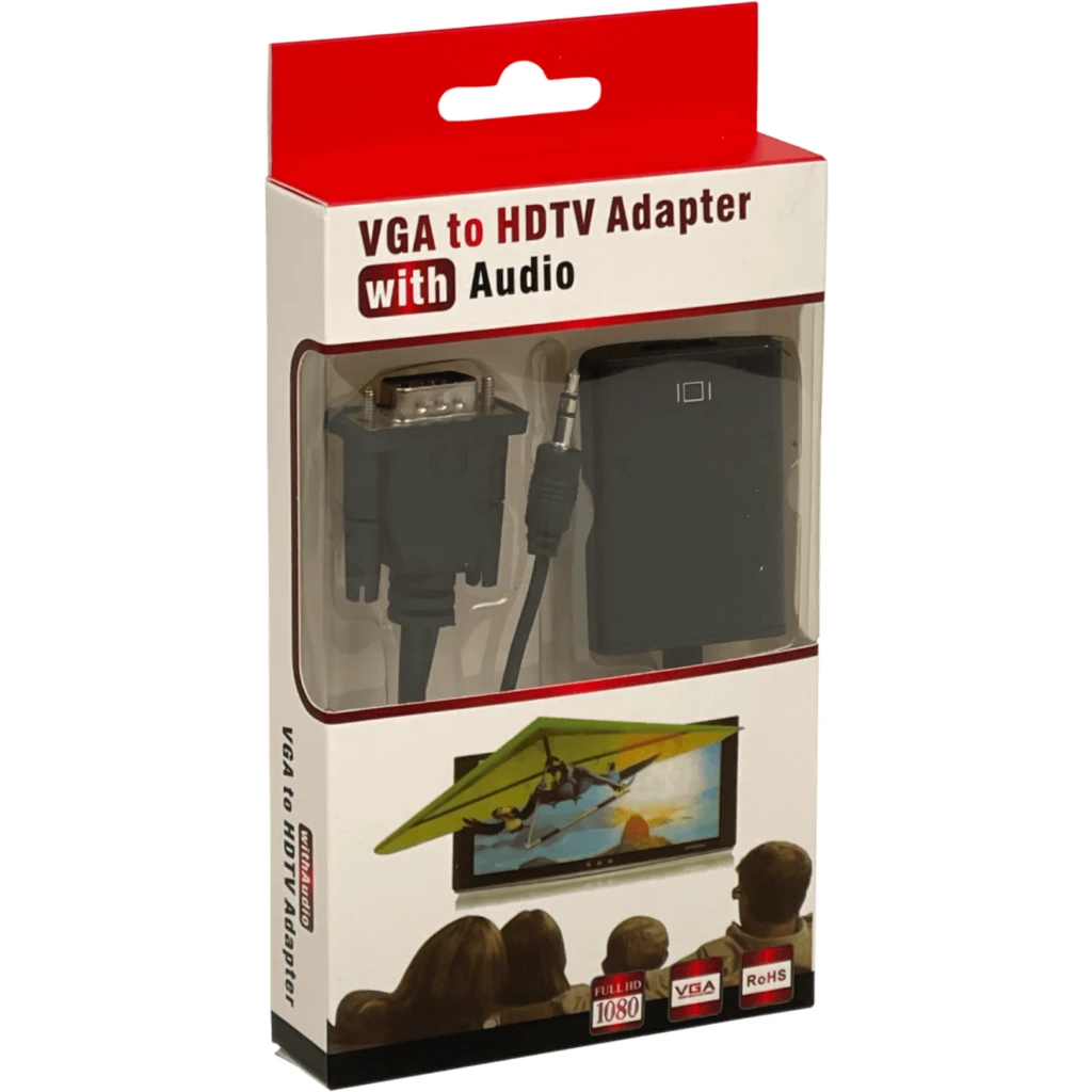 VGA-M/in Audio/3,5mm-H/in HDMI-H/out Convertidor Video Phone-1/8