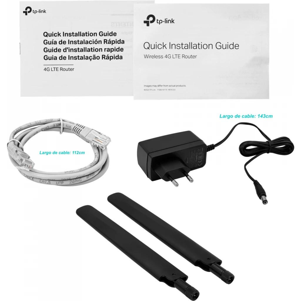 Imagen 4 de TP-LINK 4G/LTE 1-Sim 1-WAN 3-100 Router 2-.SMA N300-2,4GHz