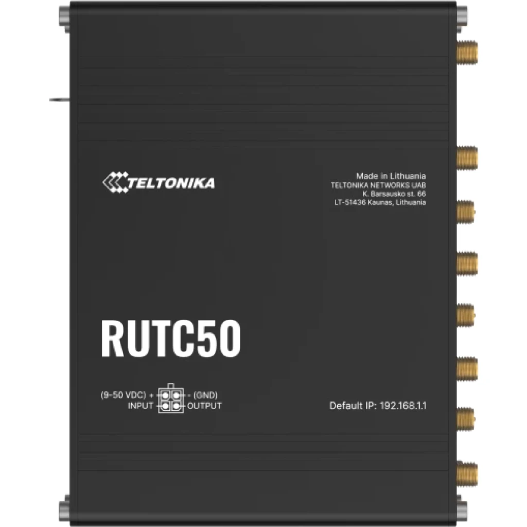 Router Teltonika RUTC50 WIFI 6 Doble Banda MIMO Doble SIM 1*WAN 4*LAN IP30