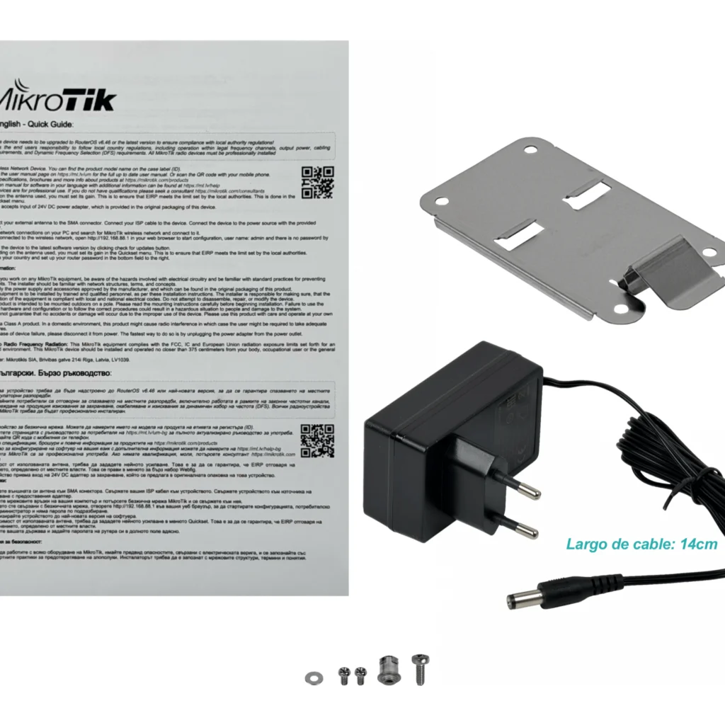 Imagen 1 de MIKROTIK OUTDOOR 5GHZ 2X2 MINIPCIE 1-1000 2-RPSMA RB912UAG-5HPND-OUT